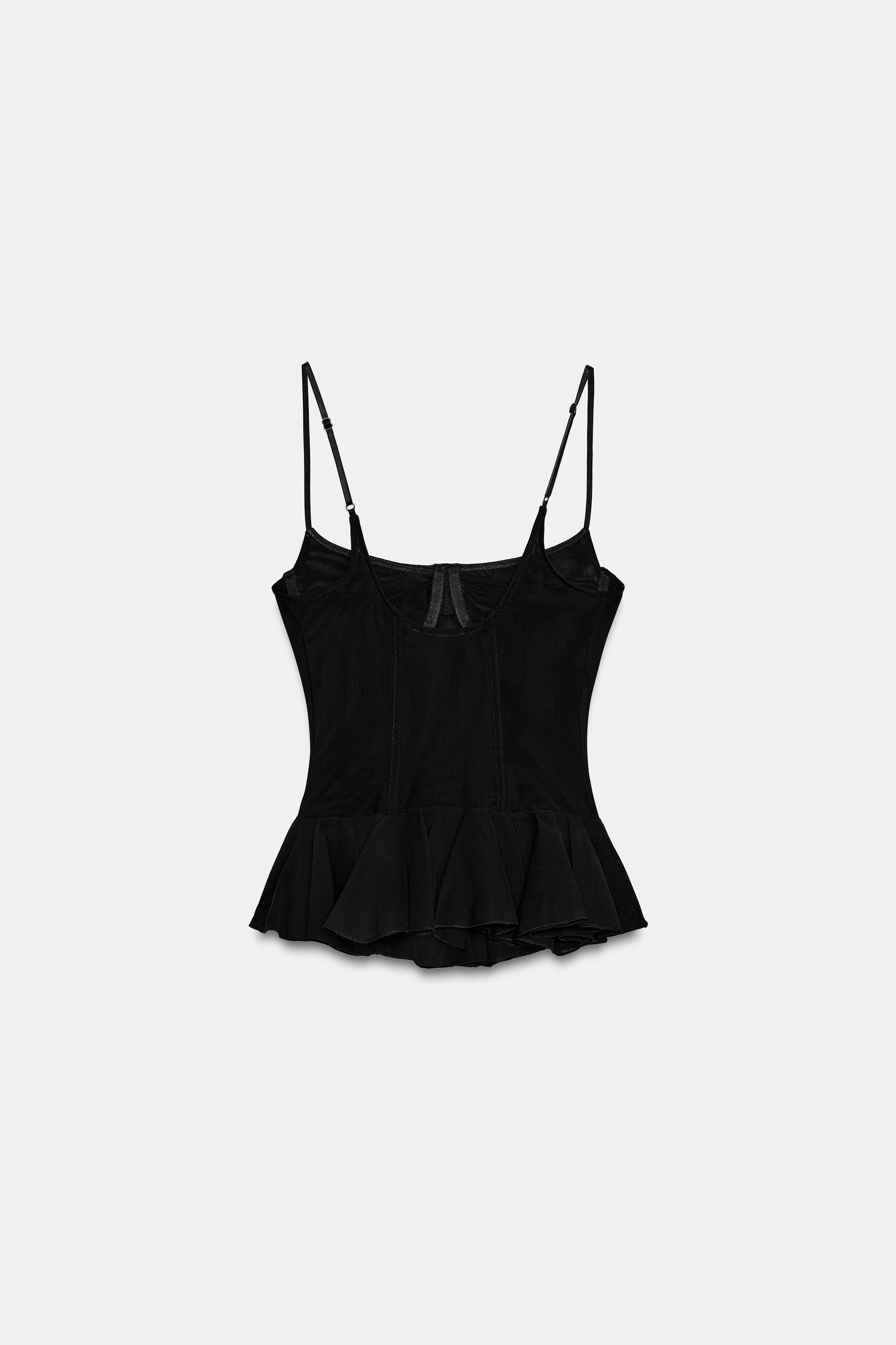 CORSET TULLE À VOLANTS